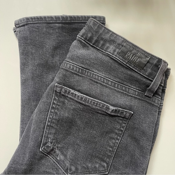 Paige Denim X Rosie HW Constance Split Ankle Skinny Jeans - Washed Black - Picture 10 of 13